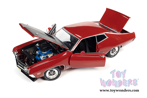 Auto World American Muscle - Ford Torino Cobra Class of '70 50th Anniversary (1970, 1/18 scale diecast model car, Candy Apple Red/Black) AMM1234