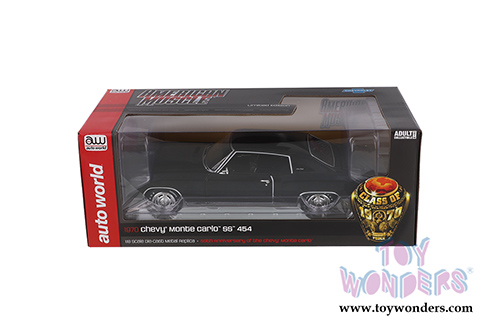Auto World - American Muscle | Chevrolet&reg; Monte Carlo SS 454 Hardtop Class of '70 50th Anniversary (1970, 1/18 scale diecast model car, Tuxedo Black) AMM1237