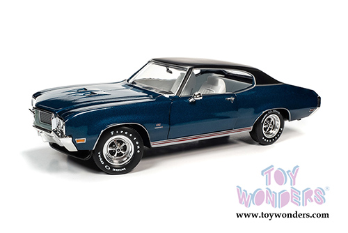 Auto World American Muscle - Hemmings Muscle Machines | Buick&reg; GS 455 Stage 1 Hardtop Magazine Cover Car (July 2019) (1970, 1/18 scale diecast model car, Diplomat Blue/Black) AMM1242