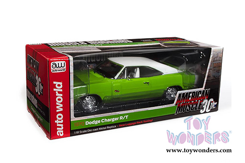 Auto World - American Muscle 30th Anniversary | Dodge Charger Hardtop (1970, 1/18 scale diecast model car, FJ5 Sublime Green) AMM1249