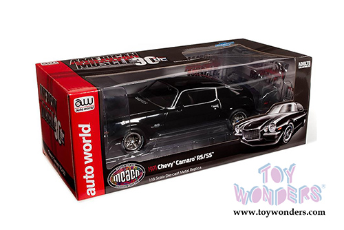 Auto World - American Muscle 30th Anniversary | Chevrolet&reg; Camaro&reg; RS/SS Hardtop Muscle Car & Corvette Nationals (MCACN) (1971, 1/18 scale diecast model car, Tuxedo Black) AMM1250