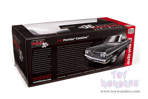 Auto World - American Muscle 30th Anniversary | Pontiac&reg; Catalina&trade; Hardtop (1961, 1/18 scale diecast model car, Richmond Gray) AMM1254