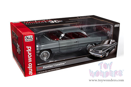 Auto World - American Muscle 30th Anniversary | Pontiac&reg; Catalina&trade; Hardtop (1961, 1/18 scale diecast model car, Richmond Gray) AMM1254