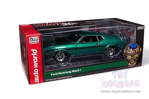 Auto World - American Muscle 30th Anniversary | Ford Mustang Mach 1 Class of '71 (1971, 1/18 scale diecast model car, Grabber Green Metallic) AMM1262