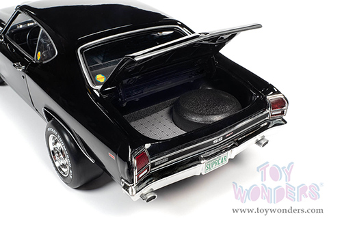 Auto World - American Muscle 30th Anniversary | Baldwin Motion Chevelle SS 427 Phase III Hardtop (1969, 1/18 scale diecast model car, Tuxedo Black) AMM1269