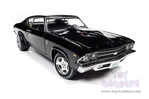 Auto World - American Muscle 30th Anniversary | Baldwin Motion Chevelle SS 427 Phase III Hardtop (1969, 1/18 scale diecast model car, Tuxedo Black) AMM1269