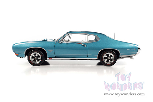 Auto World - Hemmings Muscle Machines | Pontiac Royal Bobcat GTO Magazine Cover Car (March 2020) (1968, 1/18 scale diecast model car, Meridian Turquoise/white) AMM1277