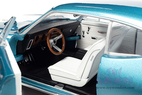 Auto World - Hemmings Muscle Machines | Pontiac Royal Bobcat GTO Magazine Cover Car (March 2020) (1968, 1/18 scale diecast model car, Meridian Turquoise/white) AMM1277