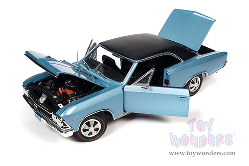 Auto World American Muscle - Chevrolet&reg; Chevelle&reg; SS&trade; 396 Hardtop (1966, 1/18 scale diecast model car, Mist Blue/Black top) AMM1282