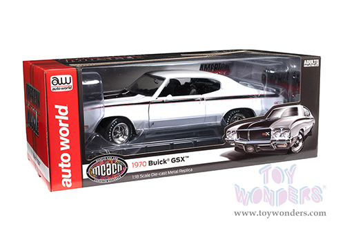 Auto World American Muscle - Buick® GSX™ Hardtop Muscle Car & Corvette Nationals (MCACN) (1970, 1/18 scale diecast model car, Apollo White) AMM1322 MAP: $99.99