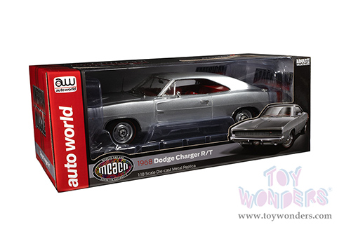Auto World - American Muscle Dodge Charger R/T Hardtop Muscle Car & Corvette Nationals (MCACN) (1968, 1/18 scale diecast model car, Silver) AMM1344 MAP: $104.99