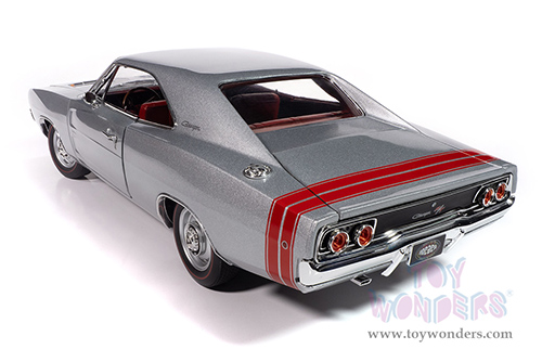Auto World - American Muscle Dodge Charger R/T Hardtop Muscle Car & Corvette Nationals (MCACN) (1968, 1/18 scale diecast model car, Silver) AMM1344 MAP: $104.99