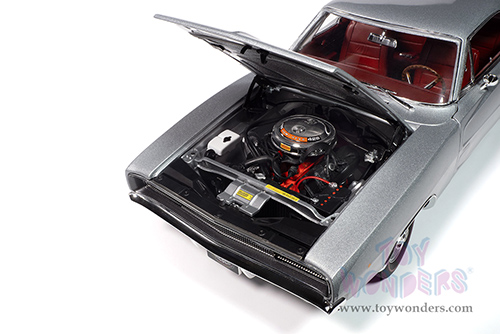 Auto World - American Muscle Dodge Charger R/T Hardtop Muscle Car & Corvette Nationals (MCACN) (1968, 1/18 scale diecast model car, Silver) AMM1344 MAP: $104.99