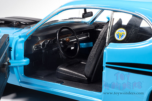 Auto World American Muscle - Dodge Demon GSS "Mecum Auctions" (1972, 1/18 scale diecast model car, Petty Blue/Black stripes) AMM1345 MAP: $104.99