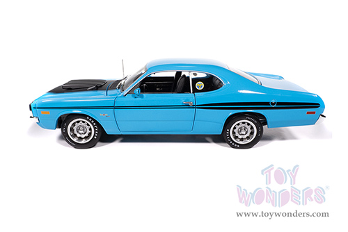 Auto World American Muscle - Dodge Demon GSS "Mecum Auctions" (1972, 1/18 scale diecast model car, Petty Blue/Black stripes) AMM1345 MAP: $104.99