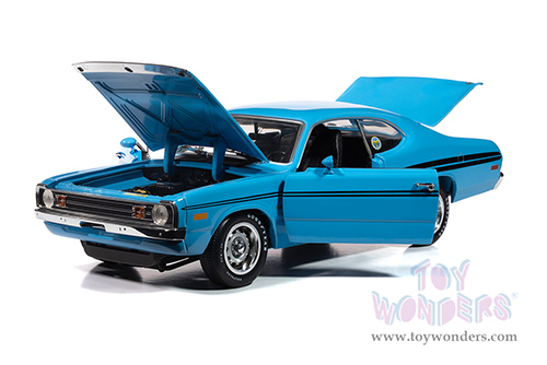 Auto World American Muscle - Dodge Demon GSS "Mecum Auctions" (1972, 1/18 scale diecast model car, Petty Blue/Black stripes) AMM1345 MAP: $104.99