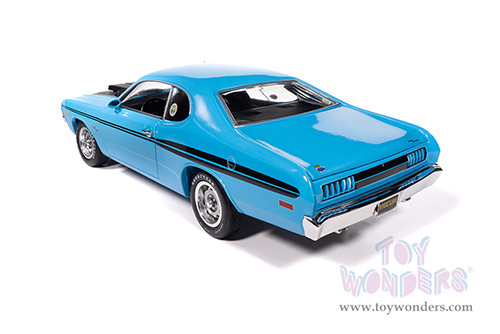 Auto World American Muscle - Dodge Demon GSS "Mecum Auctions" (1972, 1/18 scale diecast model car, Petty Blue/Black stripes) AMM1345 MAP: $104.99