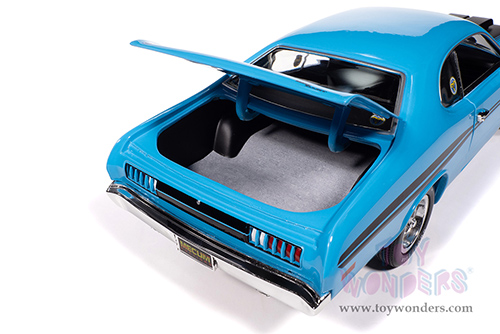 Auto World American Muscle - Dodge Demon GSS "Mecum Auctions" (1972, 1/18 scale diecast model car, Petty Blue/Black stripes) AMM1345 MAP: $104.99
