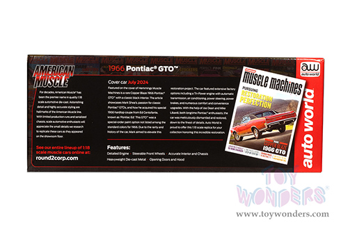 Auto World - Hemmings Muscle Machines | Pontiac® GTO™ Magazine Cover Car (July 2024) (1966, 1/18 scale diecast model car, Copper Blaze) AMM1346 MAP: $104.99