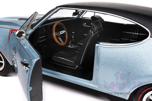 Auto World - Hemmings Motor News | Oldsmobile® 442™ W30 Holiday Coupe Magazine Cover Car (July 2023) (1968, 1/18 scale diecast model car, Teal Frost) AMM1350 MAP: $104.99