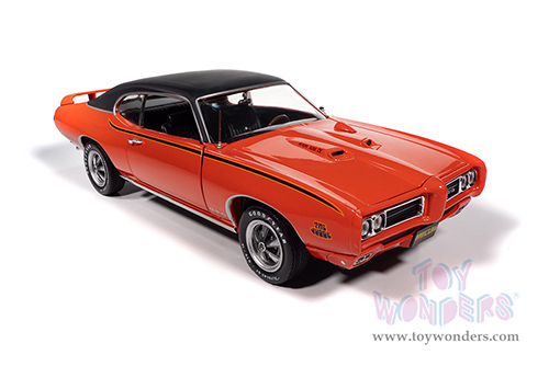 Auto World American Muscle - Pontiac® GTO™ Judge™ "Mecum Auctions" (1969, 1/18 scale diecast model car, Carousel Red/Black top) AMM1351 MAP: $104.99