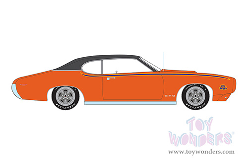 Auto World American Muscle - Pontiac® GTO™ Judge™ "Mecum Auctions" (1969, 1/18 scale diecast model car, Carousel Red/Black top) AMM1351 MAP: $104.99