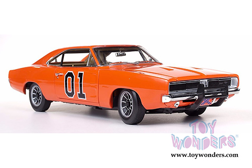 Auto World Silver Screen Machines - The Dukes of Hazzard General Lee Dodge Charger #01 (1969, 1/18 scale diecast model car, Orange) AMM964/6