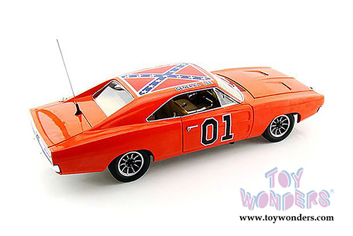 Auto World Silver Screen Machines - The Dukes of Hazzard General Lee Dodge Charger #01 (1969, 1/18 scale diecast model car, Orange) AMM964/6