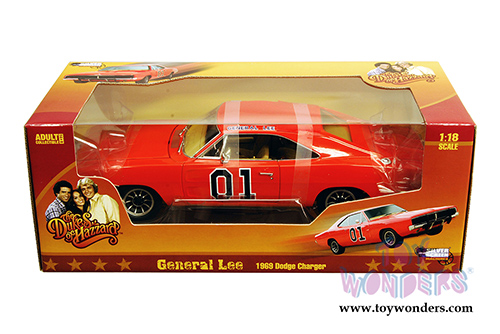 Auto World Silver Screen Machines - The Dukes of Hazzard General Lee Dodge Charger #01 (1969, 1/18 scale diecast model car, Orange) AMM964/6