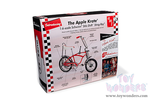 AMT - Schwinn® Stik-Shift Sting-Ray® "The Apple Krate®" Bicycle (1969, 1/6 scale diecast model bike, Red) AMTD002/12