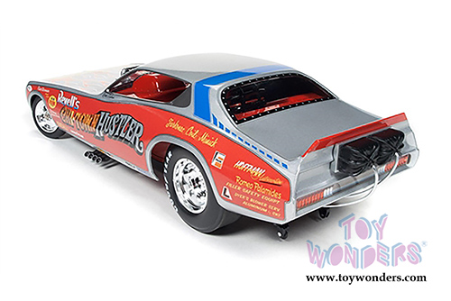 Auto World Legends - Chi-Town Hustler Dodge Charger NHRA Funny Car (1973, 1/18 scale diecast model car, Gray w/ Red) AW1168
