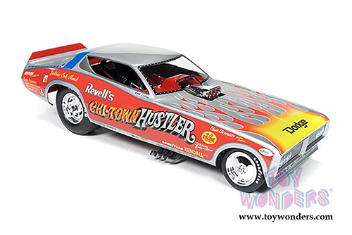 Auto World Legends - Chi-Town Hustler Dodge Charger NHRA Funny Car (1973, 1/18 scale diecast model car, Gray w/ Red) AW1168