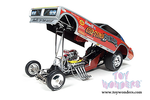 Auto World Legends - Chi-Town Hustler Dodge Charger NHRA Funny Car (1973, 1/18 scale diecast model car, Gray w/ Red) AW1168