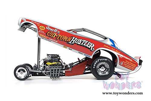 Auto World Legends - Chi-Town Hustler Dodge Charger NHRA Funny Car (1973, 1/18 scale diecast model car, Gray w/ Red) AW1168