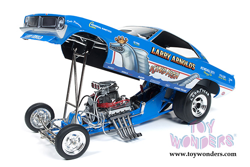 Auto World Legends - Larry Arnolds's King fish Plymouth Cuda NHRA Funny Car (1970, 1/18 scale diecast model car, Blue) AW1173
