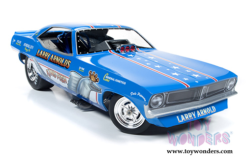Auto World Legends - Larry Arnolds's King fish Plymouth Cuda NHRA Funny Car (1970, 1/18 scale diecast model car, Blue) AW1173
