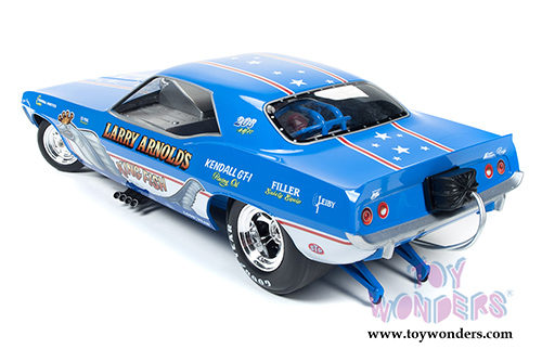 Auto World Legends - Larry Arnolds's King fish Plymouth Cuda NHRA Funny Car (1970, 1/18 scale diecast model car, Blue) AW1173