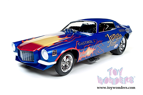 Auto World Legends - Jungle Jim Chevy&reg; Camaro&reg; NHRA Funny Car (1972, 1/18 scale diecast model car, Blue) AW1180