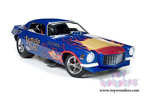 Auto World Legends - Jungle Jim Chevy&reg; Camaro&reg; NHRA Funny Car (1972, 1/18 scale diecast model car, Blue) AW1180