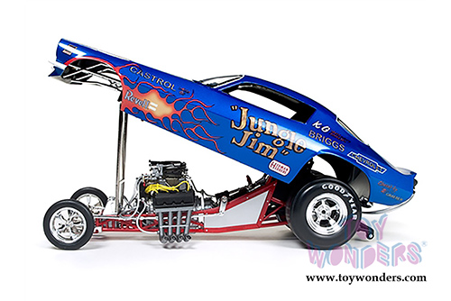 Auto World Legends - Jungle Jim Chevy&reg; Camaro&reg; NHRA Funny Car (1972, 1/18 scale diecast model car, Blue) AW1180