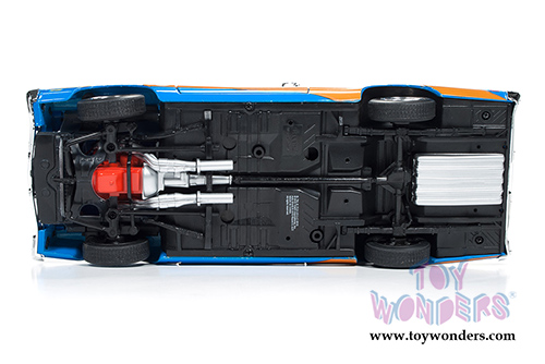 Auto World - Plymouth Road Runner Hard Top - Don Grotheer (1969, 1/18 scale diecast model car, Blue/Orange/White) AW220