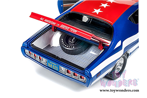 Auto World - Rod Shop Dodge Charger Super Bee (Dave Boertman) (1971, 1/18 scale diecast model car, Blue with Red and white) AW224