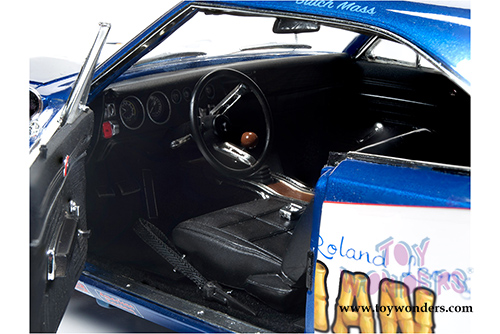 Auto World - Racing Dreams | Dodge Charger Hawaiian NHRA Funny Car (1969, 1/18 scale diecast model car, Blue w/ White stripes) AW231