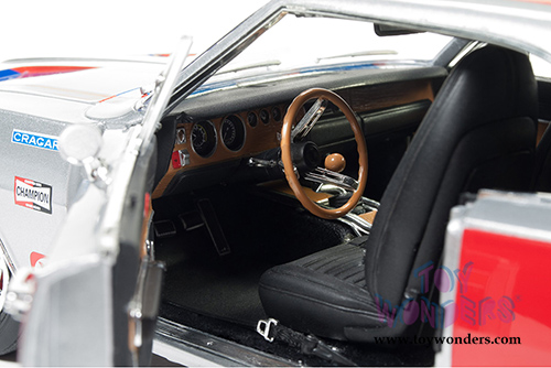 Auto World - Dodge Charger R/T - Dick Landy (1970, 1/18 scale diecast model car, Gray, red and blue stripes) AW238