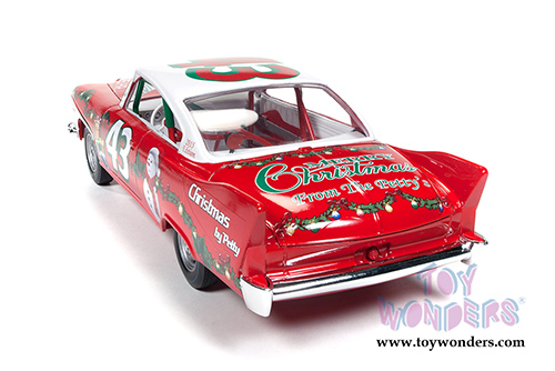 Auto World - Richard Petty #43 Plymouth Fury Christmas Edition Hard Top (1960, 1/24 scale diecast model car, Red, White & Green) AW24003