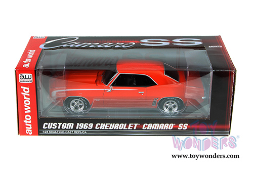 Auto World - Custom Chevy Camaro SS Hard Top (1969, 1/24 scale diecast model car, Orange) AW24004