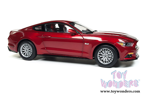Auto World - Muscle Cars USA | 1/18 and 1/64 scale Ford Mustang GT Hardtop (2017, 1/18,1/64 scale diecast model car, Ruby Red Metallic) AW245
