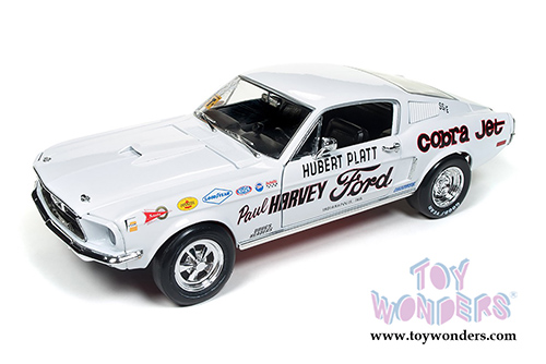 Auto World - Ford Mustang S/S Cobra Jet Hubert Platt Hardtop Class of  '68 50th Anniversary (1968, 1/18 scale diecast model car, White) AW247