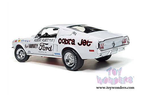 Auto World - Ford Mustang S/S Cobra Jet Hubert Platt Hardtop Class of  '68 50th Anniversary (1968, 1/18 scale diecast model car, White) AW247