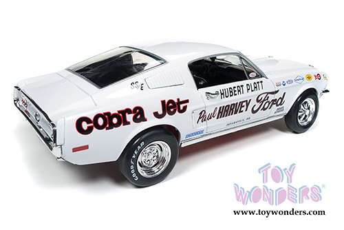 Auto World - Ford Mustang S/S Cobra Jet Hubert Platt Hardtop Class of  '68 50th Anniversary (1968, 1/18 scale diecast model car, White) AW247